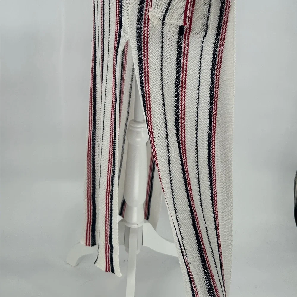 Lost + Wander Striped Knit Duster Cardigan Cream Red Blue XS S Women Boho - Picture 7 of 10